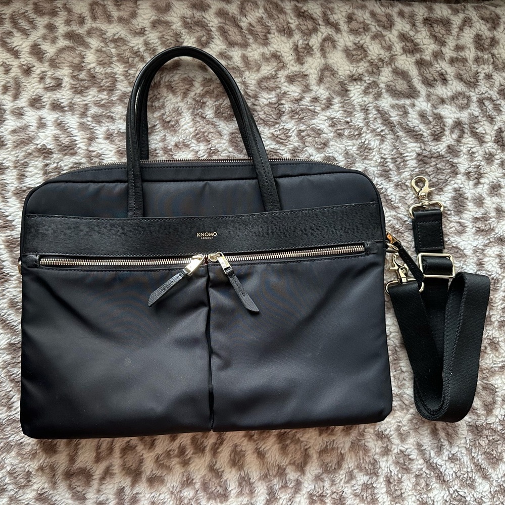 KNOMO London 14 inch Nylon Laptop Bag with Adjustable Straps